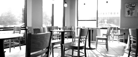 Dining area in a restaurant