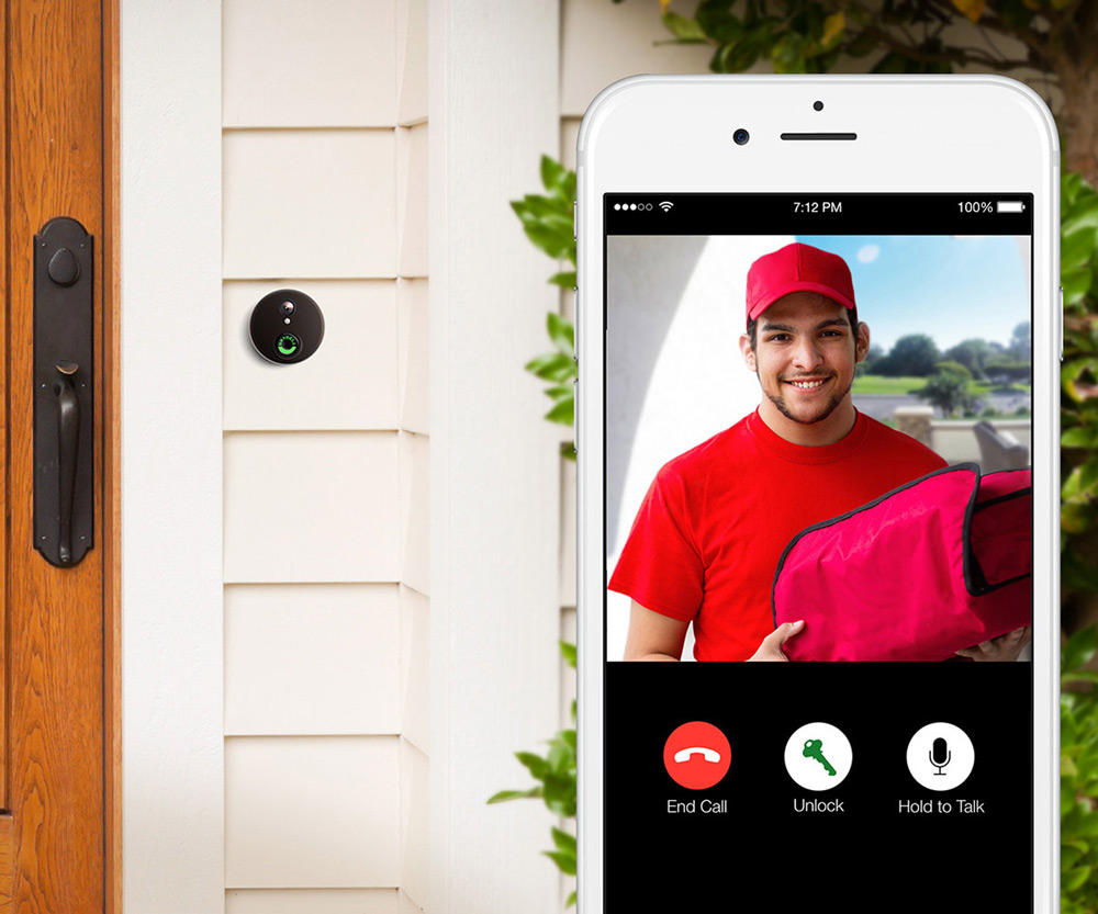 Screen view of doorbell camera