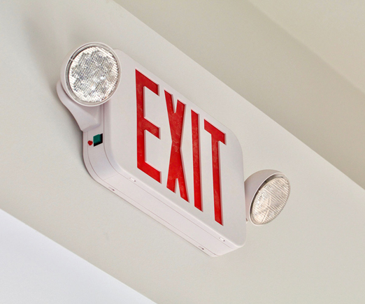 Exit sign with lighting