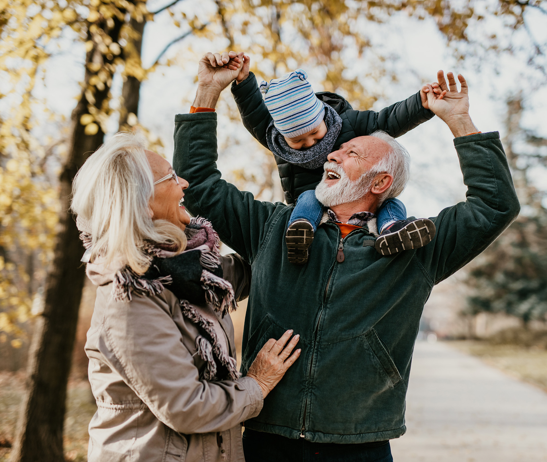 Grandparents in park Grandparents in park