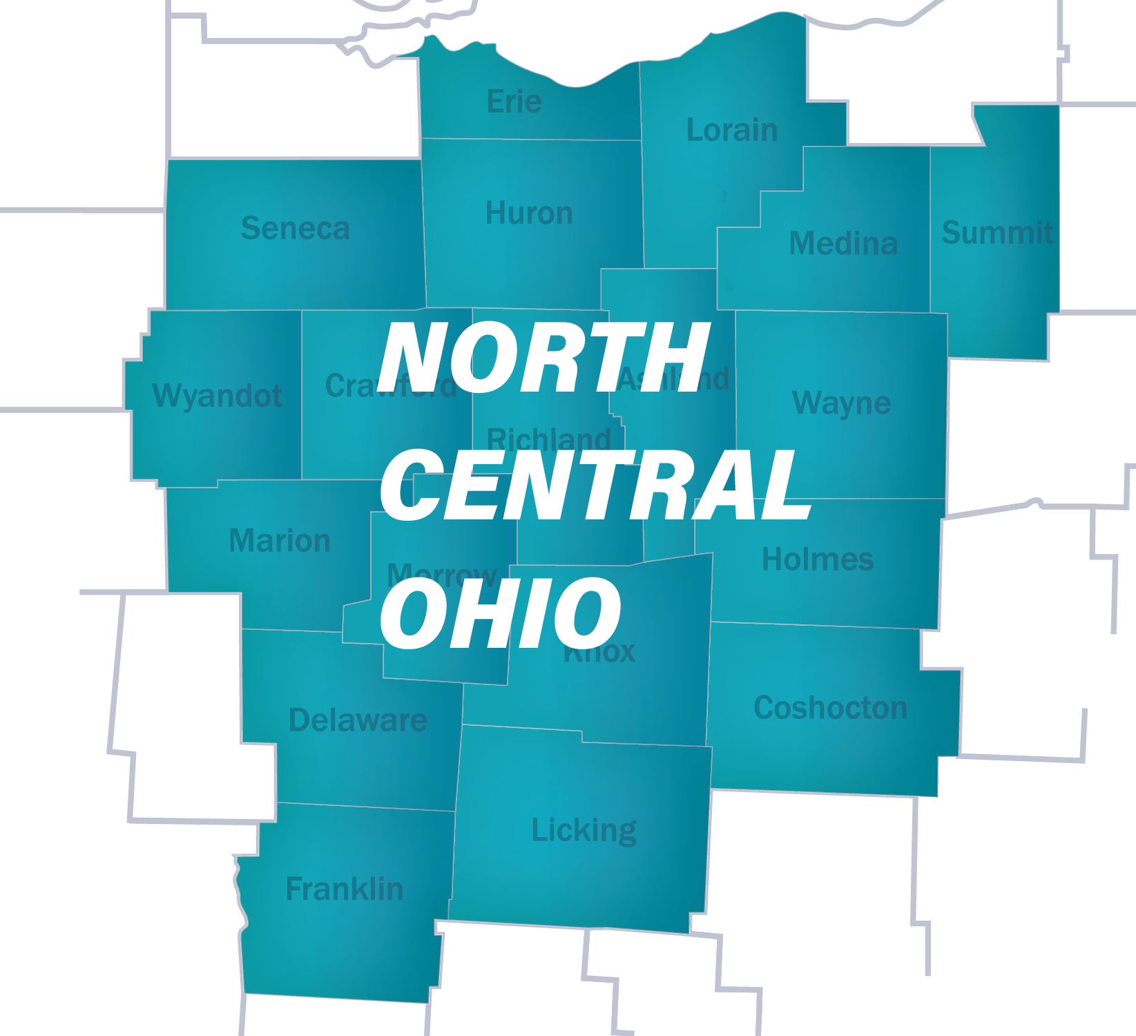 NCO map by county