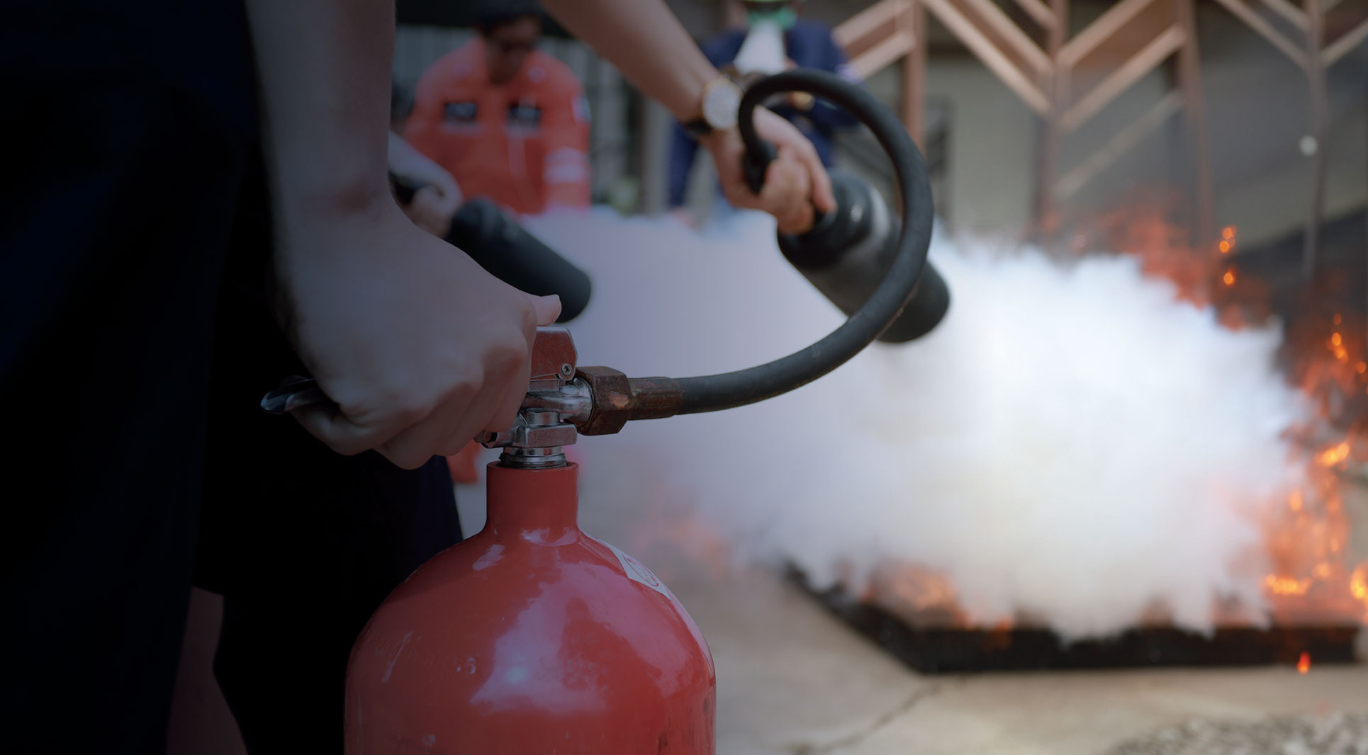 Putting out fire